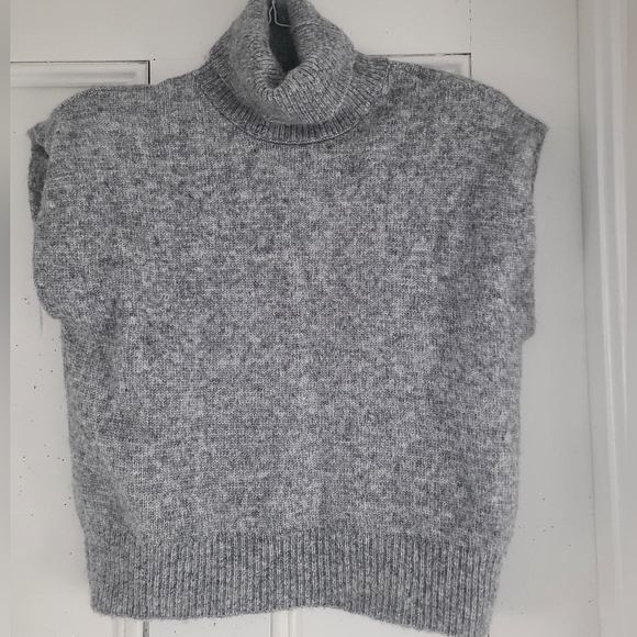 Mango Heather Gray Turtleneck Sweater - Picture 2 of 3